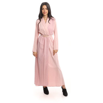 فستان طويل من اسبنوزا حريمي بوبلين/ركامة، روز (6963234799752)